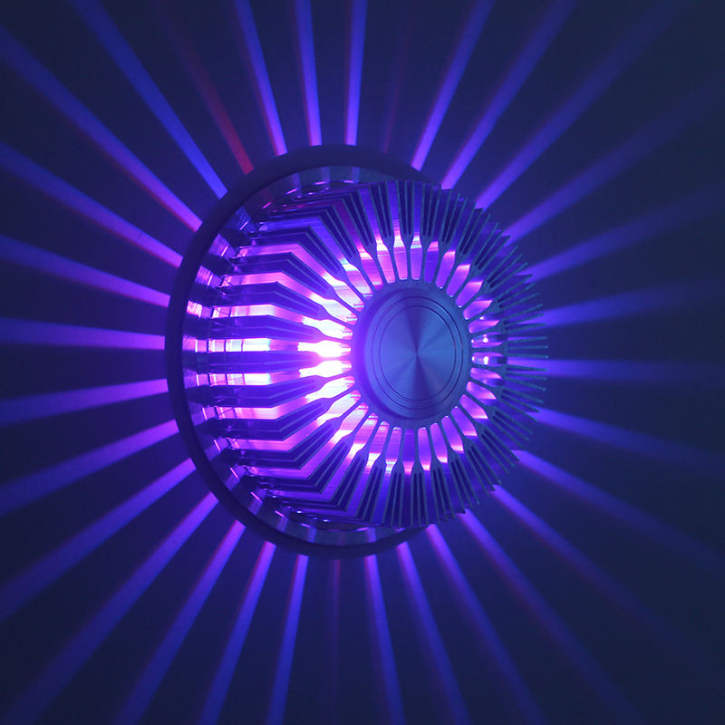 3W Sonnenblumen-Wandleuchte, eingebettetes RGB mit Controller für Innen-Hotel-Dekorationswandleuchte