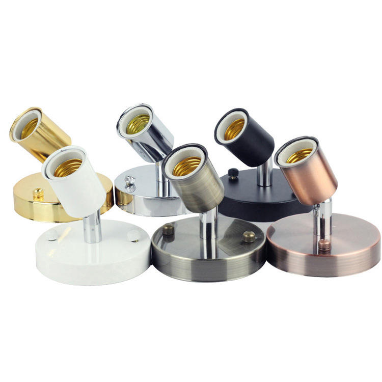 Tischlampensockel aus poliertem Metall, Keramiksockelhalter, 1,8 m langes Kabel, Ein-/Ausschalter, Stecker, E26/E27-Schraubsockel, ideal für Kompaktleuchtstofflampen