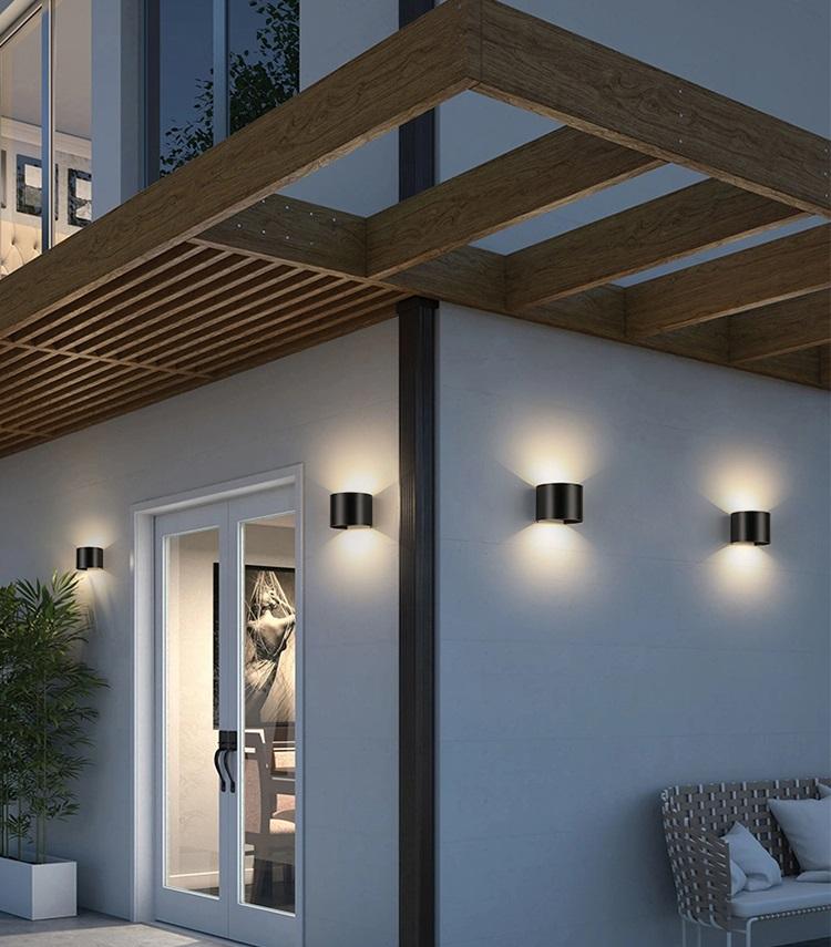 Hagood Neue Halbkreis Wasserdichte Wandleuchte 6 Watt Led Wandleuchte Außenbeleuchtung Wasserdicht IP65 Einstellbarer Beleuchtungswinkel