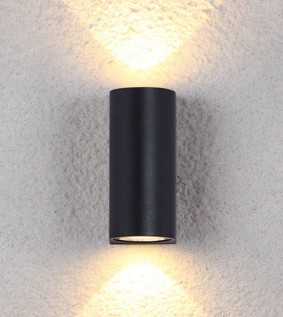 12 W Säulen-Doppelkopf-wasserdichte Wandleuchte, einzigartige Nachtlampe, IP65 wasserdichte Wandleuchte für Gartendekoration