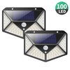 100 LED-Solar-Wandleuchten für den Außenbereich, Solarlampe, PIR-Bewegungsmelder, solarbetriebenes Sonnenlicht, Straßenlaterne für Gartenlicht