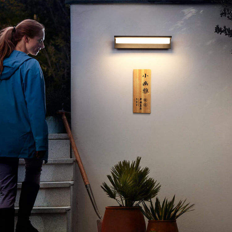 Outdoor Wandleuchte Wasserdichte LED Lange Moderne IP65 Licht Tuin Binnenplaats Balkon Blaker Armatuur 110V 220V outdoor wandleuchte