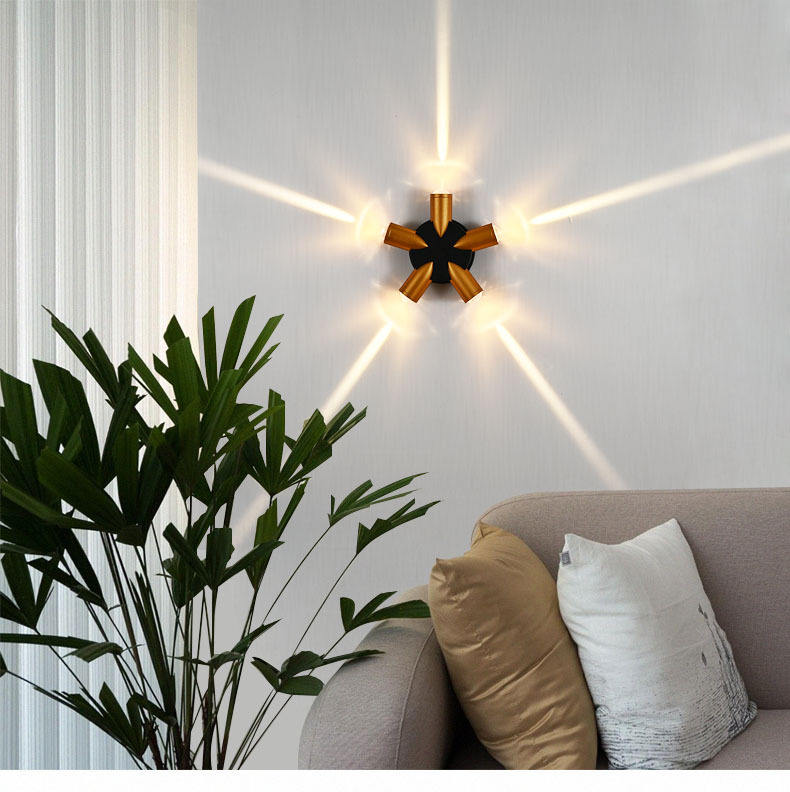 Outdoor Garten Hotel Home Decor Fancy LED Wandleuchte Licht Multilaterale Glanz Landschaft Beleuchtung nach oben und unten Möbel Korridor