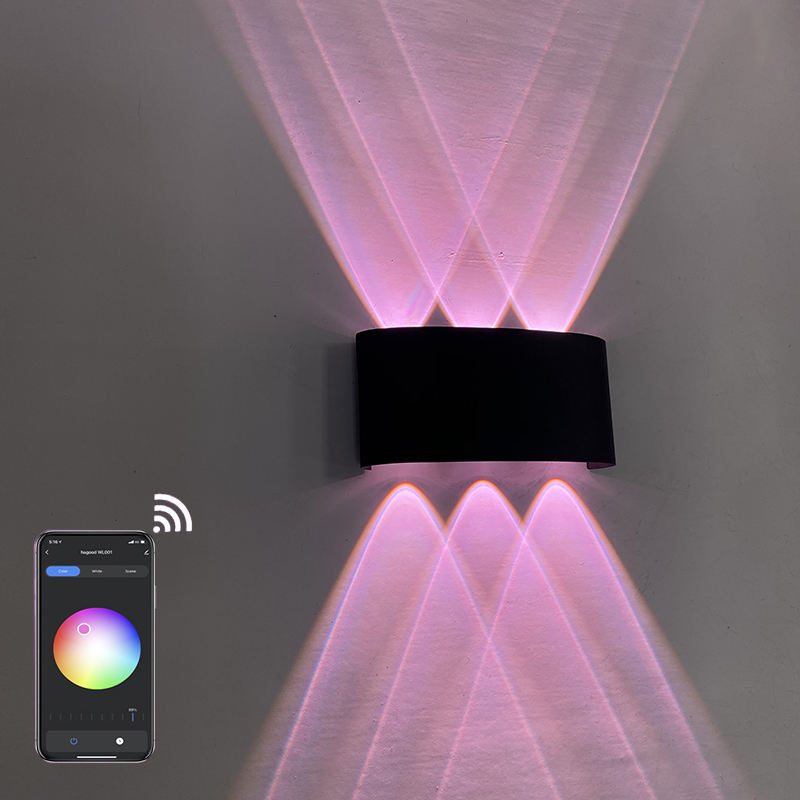 Outdoor Wand Licht APP Fernbedienung Bluetooth-kompatibel Dimmbare LED Wand Lampe RGB Verwendet Für Urlaub Dekoration AC85-265V