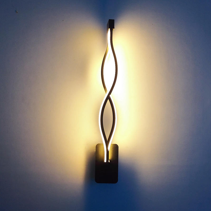 Moderne Hausdekoration Wellenförmiges Aluminium Up Down LED-Wandleuchte Innen-LED-Wandleuchte Feiertags-Girlandenlicht