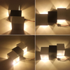 Moderne LED-Wandleuchte mit Stufen und dekorativem Innenlicht