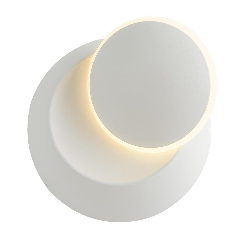 Quadratische LED-Wandleuchte für Schlafzimmer, Wohnzimmer, weiß, schwarz, Wandleuchte, 360 Grad drehbar, Metall, 18 W/24 W
