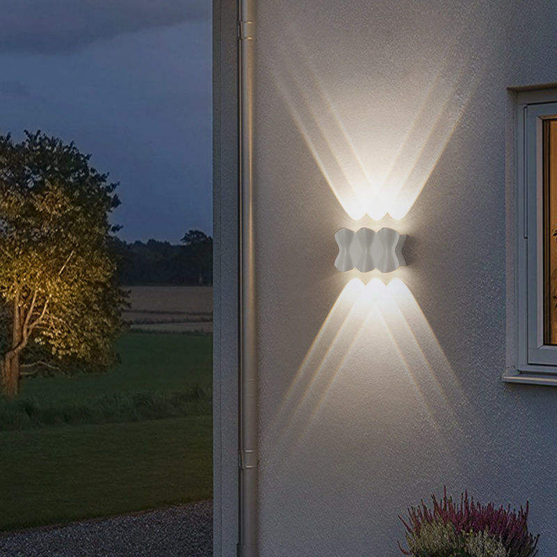 Moderne wasserdichte 12-W-LED-Wandleuchte für den Außenbereich, IP65, Aluminium, nach oben und unten gerichtete Wandleuchte, Garten-Veranda-Wandleuchte, Dekorationslicht, 110 V, 220 V