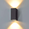12W quadratische wasserdichte Doppelkopf-Wandlampe, einzigartige Nachtlampe, wasserdichte IP65-Wandlampe für die Garten- und Hofdekoration
