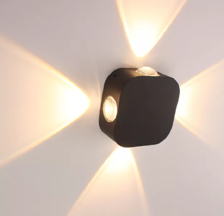 Wasserdichte IP65 4W LED-Wandleuchte für den Außenbereich, Aluminium-Wandleuchte, Garten-LED-Wandleuchte