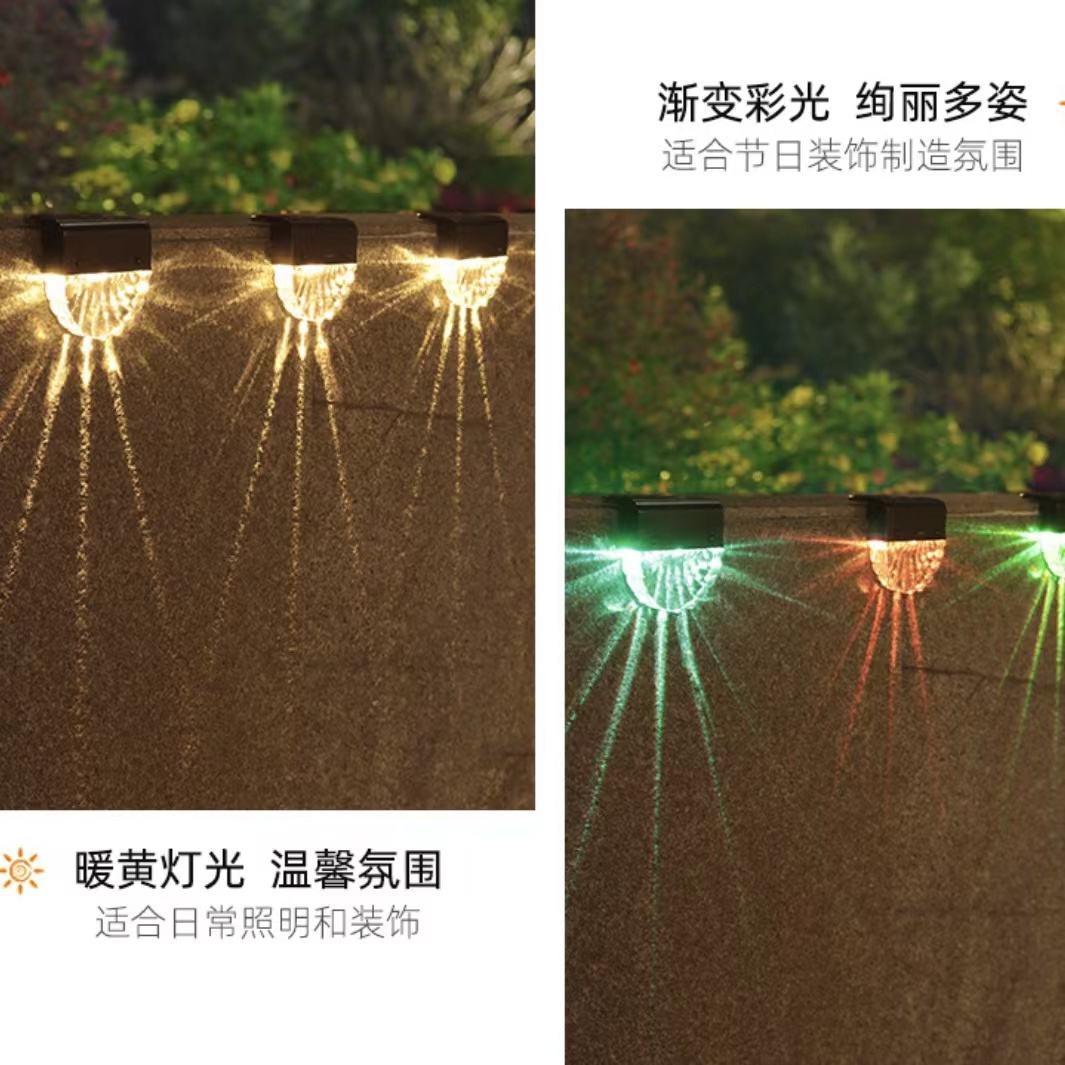 Warmweiße LED-Solarlampe, Weg- und Treppen-Außengarten-Lichter, Solarenergie, Balkon-Licht, Dekoration für Terrasse, Treppen, Zaun