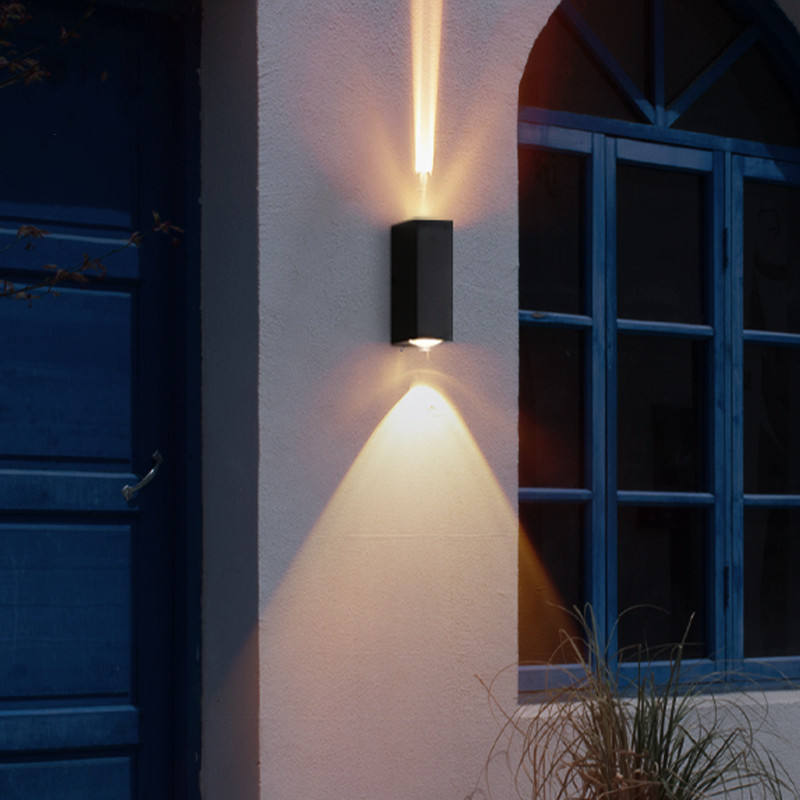 6W Black Beam Moderne Wandleuchte Außenbeleuchtung Innen Wasserdichte LED-Lampe Wohnzimmer Gang Park Landschaft Garten Licht