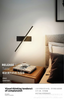 6W moderne LED-Wandlampen 330 drehbare Nachttischlampen 12W AC96V-260V Wandleuchte schwarze Lampe Gang Innendekoration Beleuchtung