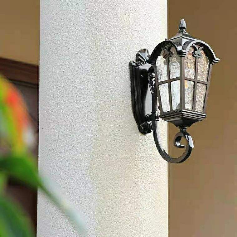 Wasserdichte Wandleuchte im europäischen Stil, Garten-Villa-Tor, Außenhof, Balkon, Außenwandleuchte, antikes Rom, Retro-Licht