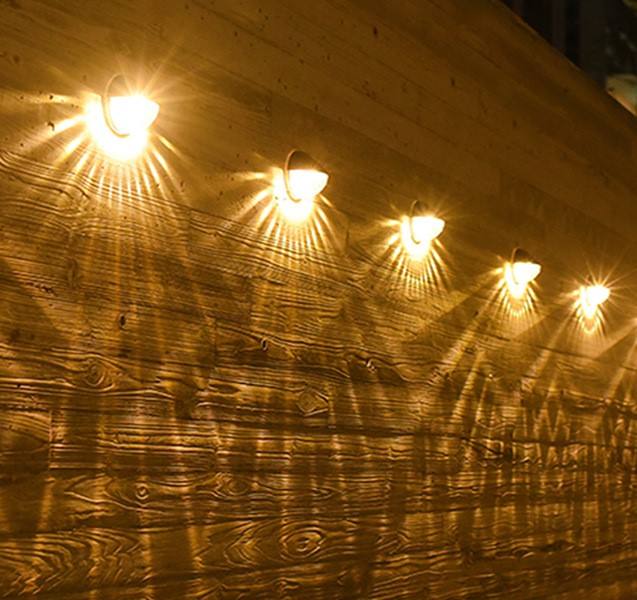 LED-Leuchten, Außenlichtsteuerung, Sensor, Gartendekoration, Solarzaun, Wandleuchte, Halbkreis, Energie, wasserdicht, Straßenlaternen