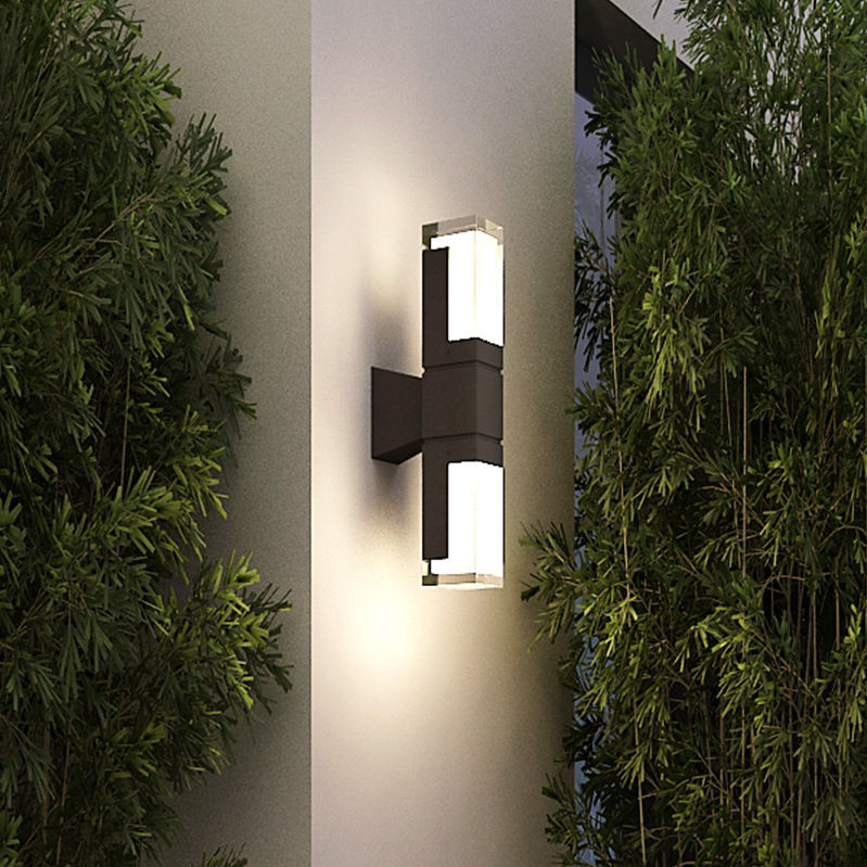 Led Wand Lampe Aluminium Outdoor IP65 Wasserdicht Up Down Wand Licht Für Home Treppen Schlafzimmer Nacht Korridor Beleuchtung Einstellbar