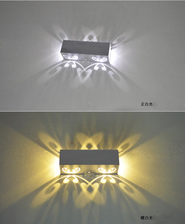 Hochwertige 6-W-Wandleuchte aus Aluminium für den Innenbereich. 2-W-Schmetterlingswandleuchten mit Fernbedienung, Nachtlicht, LED-Nachttischwand 