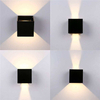 Quadratische LED-Wandleuchten für den Außenbereich, Gang, Korridor, dimmbar, mehrfarbig, Up-Down-Lampe mit Bewegungssensor für Wand, KTV, Bar, Schlafzimmer
