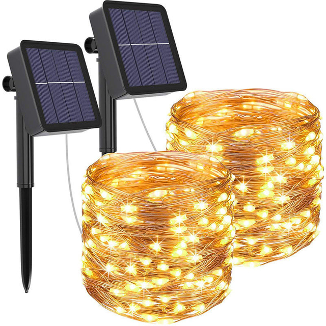 Solar String Fairy Lichter 200m Weihnachten Lichter Wasserdichte Outdoor Girlande Solar Power Lampe Weihnachten Für Garten Dekoration.