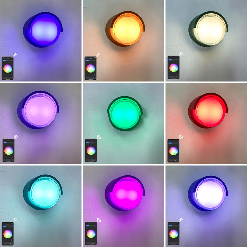 Wandleuchte Hagood 2023 Tuya APP Hochwertige Außenleuchte Wifi Wasserdichte Wandleuchte Farbwechsel durch intelligente App-Lampe