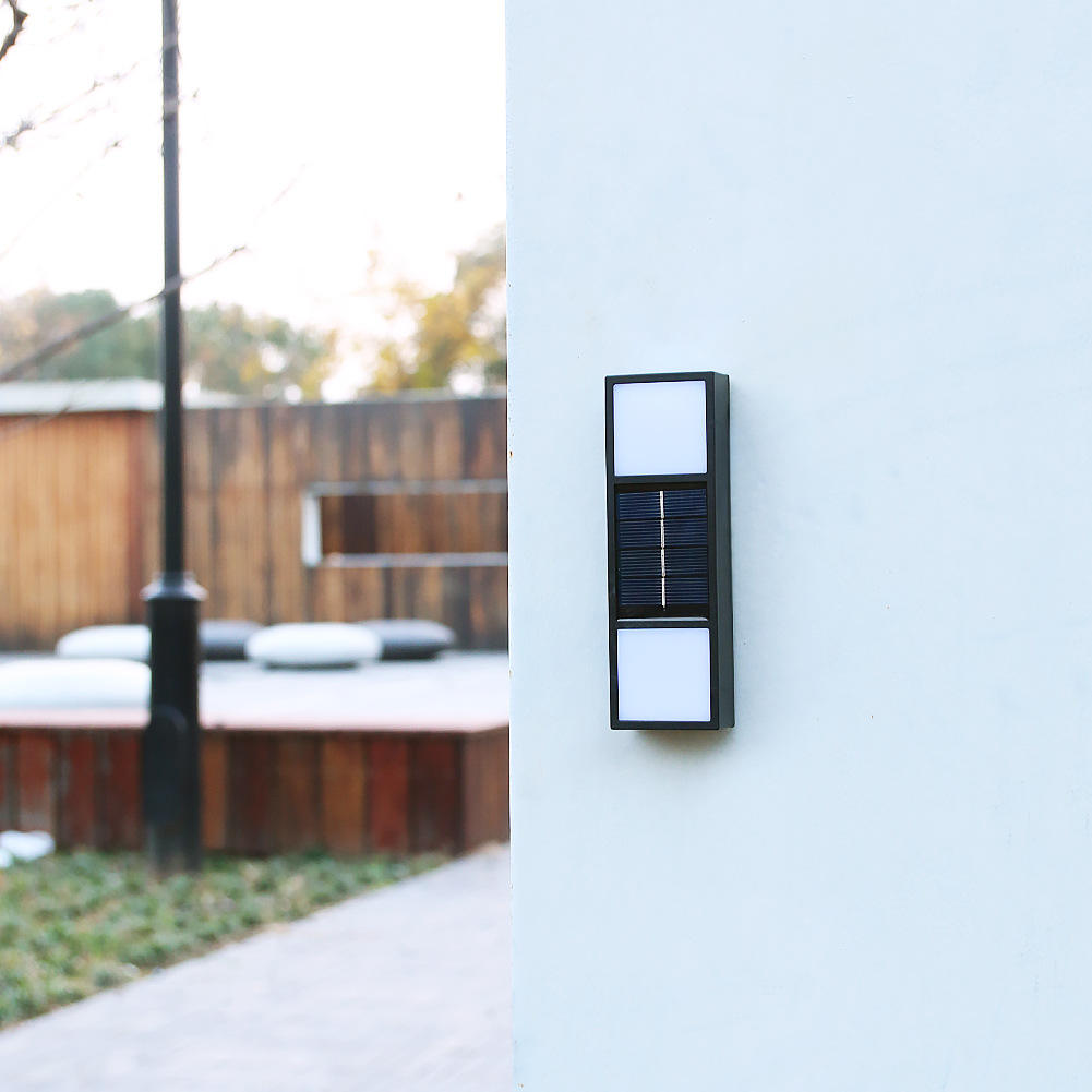 6LED Solar wandleuchte IP65 im freien wasserdichte hof licht garten villa außenwandwaschlampe wandleuchte