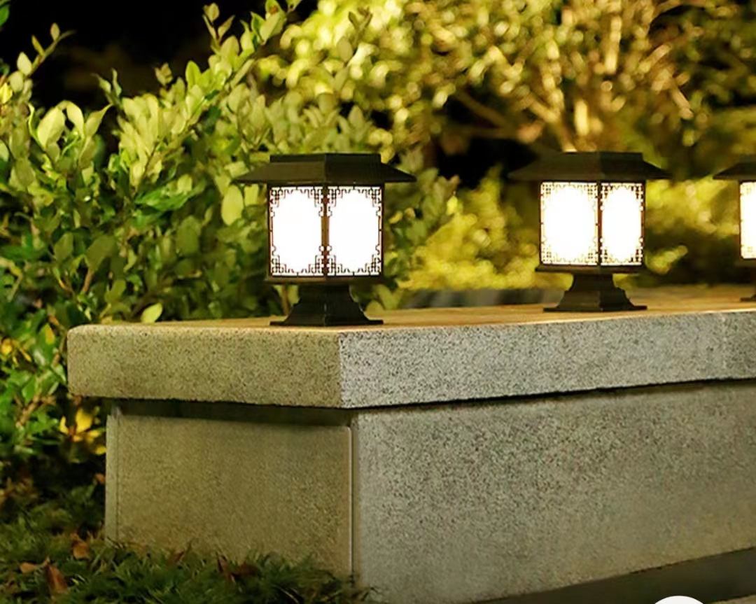 5LED Solar Hof Lampe Rasen Boden Lampe Garten Solar Lampe Garten Spalier im Freien antike Raum Licht Dekoration amerikanischen Stil 