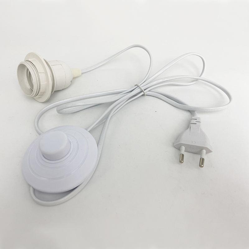 EU-Stecker E27-Netzkabel, Lampenfassung mit EU-Stecker, Ein-/Ausschalter, VDE OEM 2,5 A, 250 V, beste Preisqualität