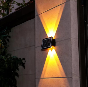 4LEDSolar Wandleuchte für den Außenbereich, wasserdichte LED-Wandleuchten für Hof, Straße, Landschaft, Garten, Dekor, Lampe, Solar-Außenwandleuchte
