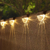 Warmweiße LED-Solarlampe, Treppen-Außengartenbeleuchtung, wasserdichte Solarstrom-Balkon-Lichtdekoration für Terrassen-Treppenzaun