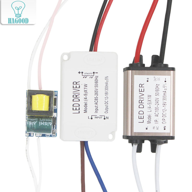 4–5 W LED-Treiber, Lichttransformator, Netzteil, Adapter, Eingang AC85–265 V, DC12–18 V, Konstantstrom 300 mA, für 5050/3528 LED-Streifen