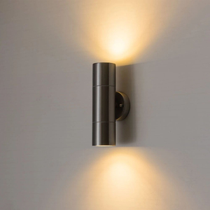 Wasserdichte LED-Wandleuchte Up And Down für den Außenbereich aus Edelstahl mit GU10-Glühbirne