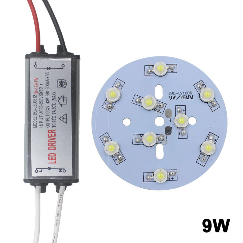 3 W Hochleistungs-Glühbirnenlampe mit LED-Treiberadapter, Treiber-Beleuchtungstransformator 280–300 mA