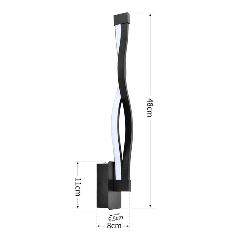 16 W LED-Wandleuchten für den Innenbereich, 24 W, 2,4 G, stufenlos dimmbare Wandleuchten mit Fernbedienung, Treppen- und Flurlampenbeleuchtung