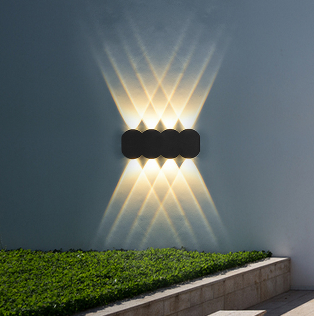 Moderne wasserdichte Outdoor 4W LED Wandleuchte IP65 Aluminium UP And Down Wandleuchte Garten Veranda Wandleuchte Dekoration Licht 110V 220V
