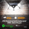 Beste Outdoor-Hinterhof-Gartentreppe, wasserdicht, IP67, Solarenergie, 4-seitig, Beleuchtung, Wandleuchte, LED-Bewegungsmelder, LED-Solarlicht