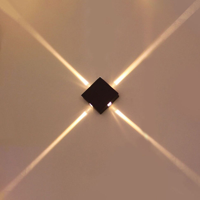 Hochwertige 4W quadratische LED-Kreuzstern-Wandleuchte für den Innenbereich, Beleuchtung, Tricklicht zum Fabrikpreis