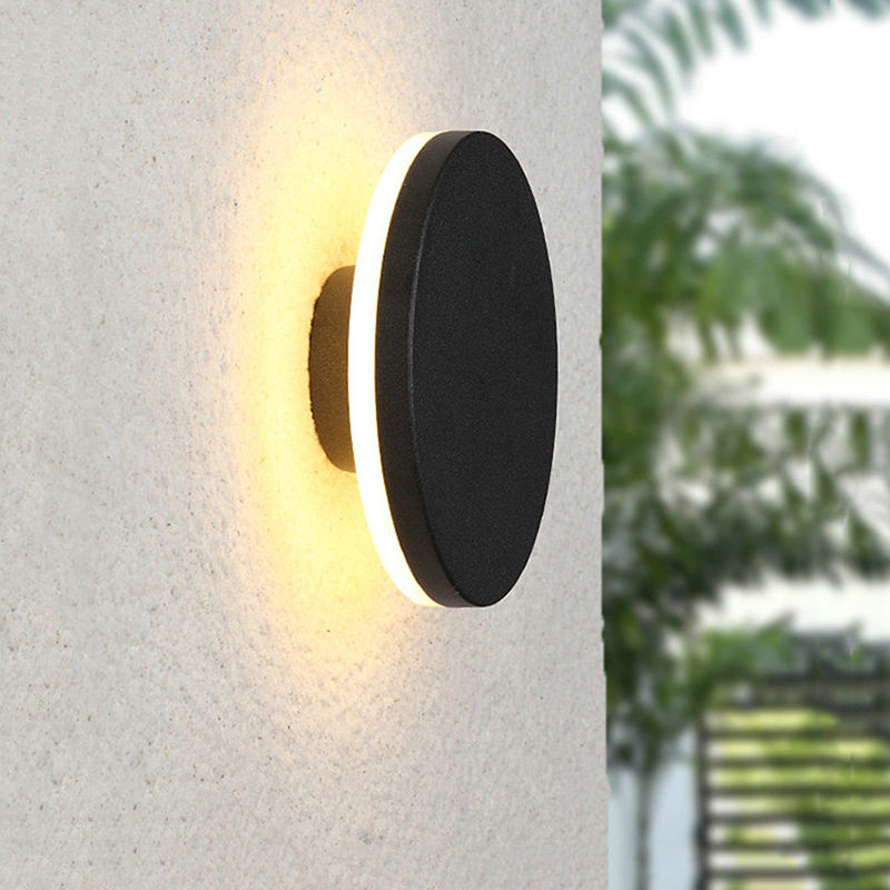 LED-Innenwandleuchte, runde Form, Gangleuchte, Außenwand, Balkon, Korridor, Aluminium-Schminktischleuchte, kleine Nachttischlampen