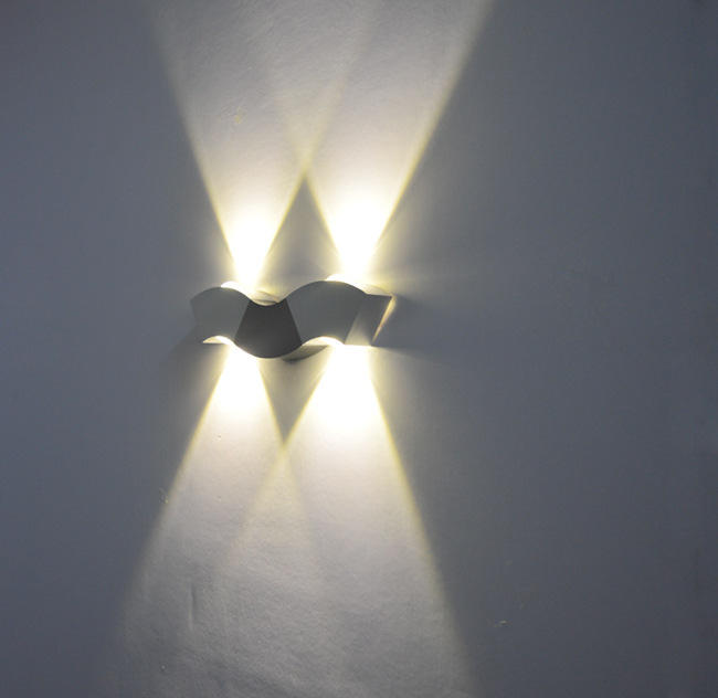6W LED Wandleuchten Innen Up and Down Wandleuchte Innenbeleuchtung LED aus Aluminium Hallenleuchte Wandbeleuchtung Silber Kaltweiß