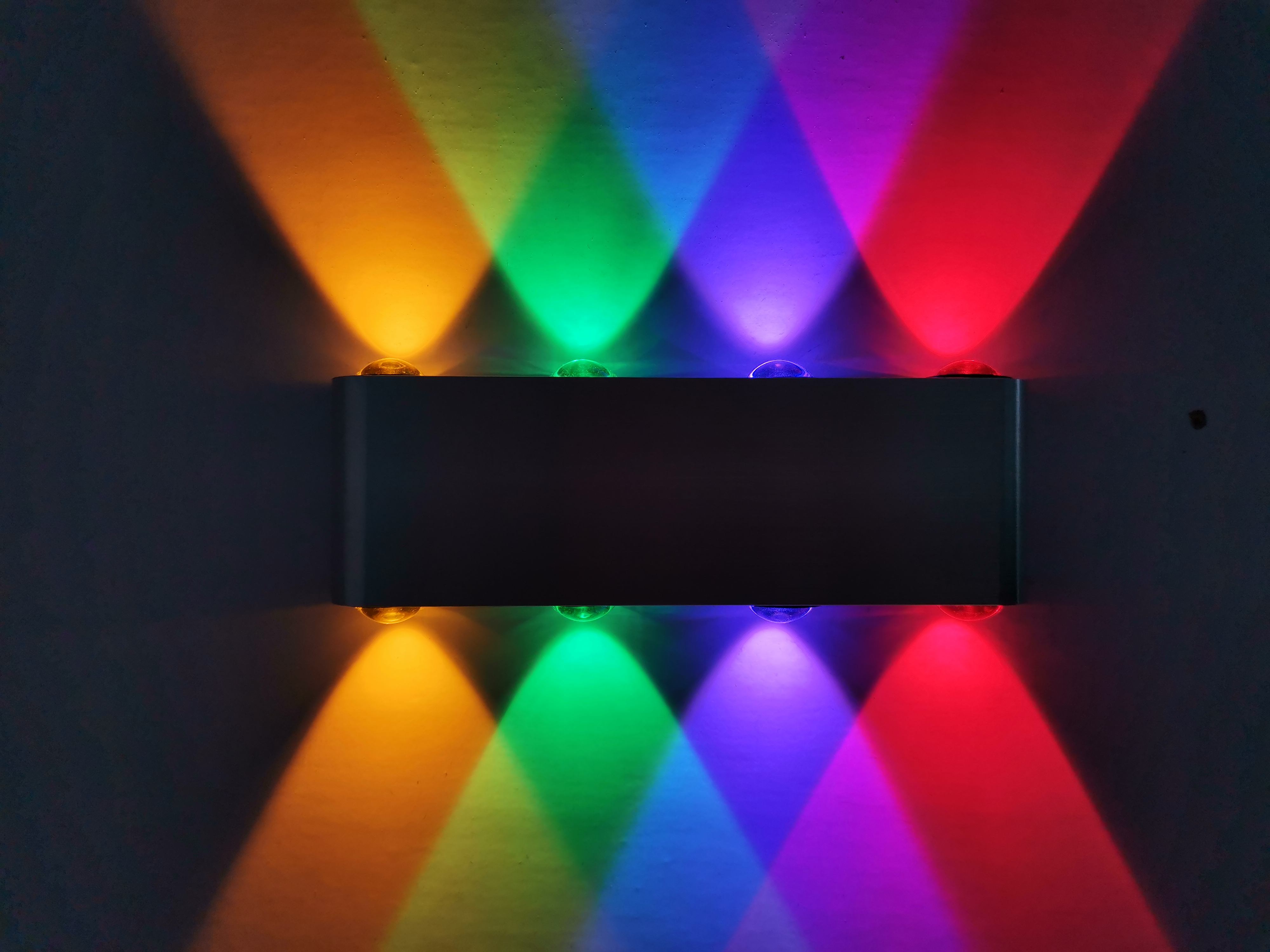 8W Einfaches, energiesparendes Innenlicht im nordischen Stil aus Aluminium, RGB-LED-Wandleuchte, Treppenlicht, Flurlicht