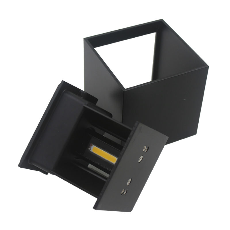 Dimmbare, wasserdichte IP65-Lesewandleuchten, quadratische Würfel-LED-Wandleuchte, nach oben und unten, Factory Outlet, Decora, Sicherheit, angemessener Preis