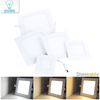 Ultradünne, dimmbare, quadratische LED-Panel-Deckenleuchte mit echter voller Leistung, LED-Downlight, 3 W/4 W/6 W/9 W/12 W/15 W/18 W/24 W, warm/kaltweiß