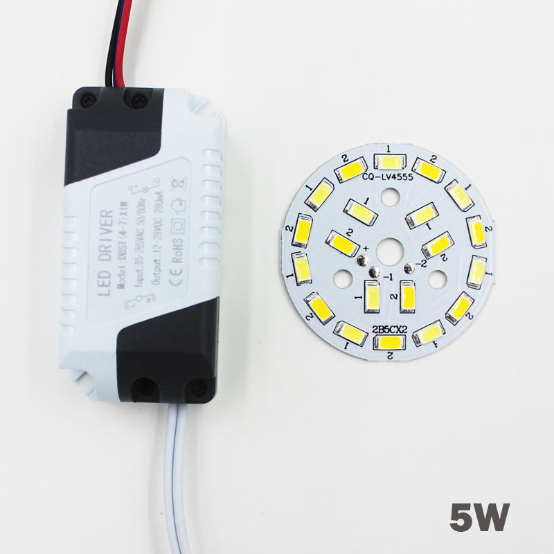 3W 5W 7W 9W 12W 18W SMD5730 Warm/Kaltweiß Kombiniertes Farbpanel + segmentierte Steuerung LED-Treiber-Netzteil für Downlight