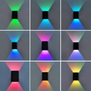 Moderne LED Up And Down Wandleuchte RGB mit Controller Schlafzimmer Nachttischlampen Dekoration Wandlamp AC85-265V Industrielle Projektbeleuchtung