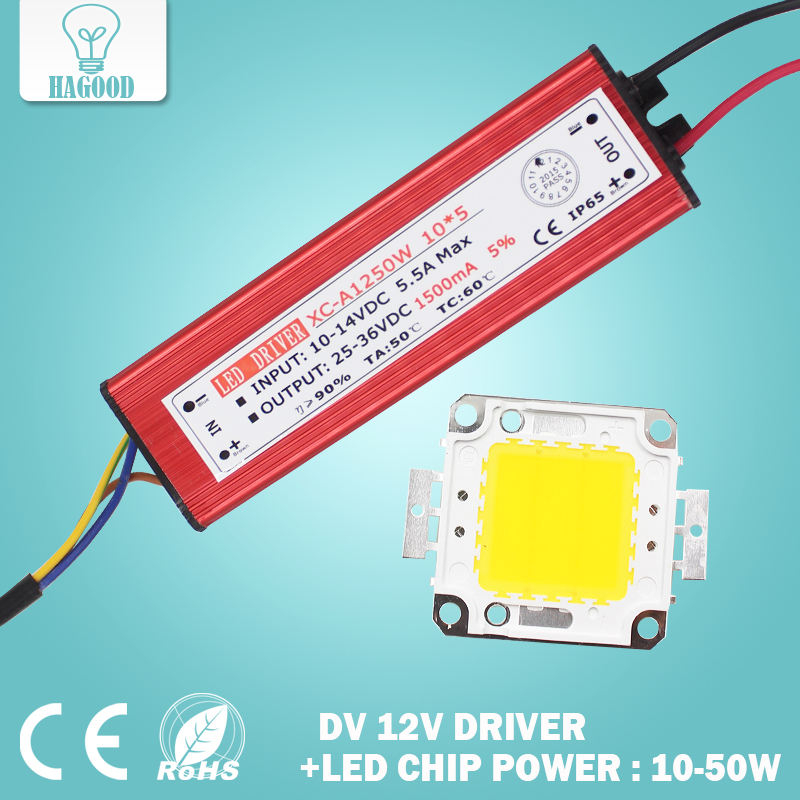 10 W, 20 W, 30 W, 50 W Hochleistungs-LED-Flutlicht, COB-Chip + AC/DC 12 V Eingang, LED-Flutlicht-Stromversorgung, LED-Treiber