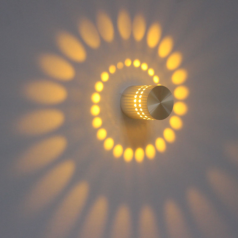 1W 3W Fabrik Hochwertige Spiralloch-Wandleuchte LED-Wandleuchte Innen-Nachtlicht mit bestem Service und niedrigem Preis Ankleidezimmer-Applikation LED-Waschtisch