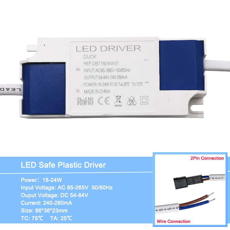 1–36 W sicheres Kunststoffgehäuse, LED-Treiber, Lichttransformator, Konstantstrom-300-mA-Netzteil, Adapter für LED-Lampe/Chip