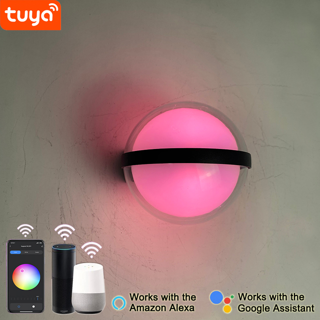 9W intelligente Wandleuchte, intelligente Wandleuchte, App-gesteuerte Lichter, Tuya APP-Steuerung, Wandleuchte, Handy-Steuerung, LED-Wandleuchte 