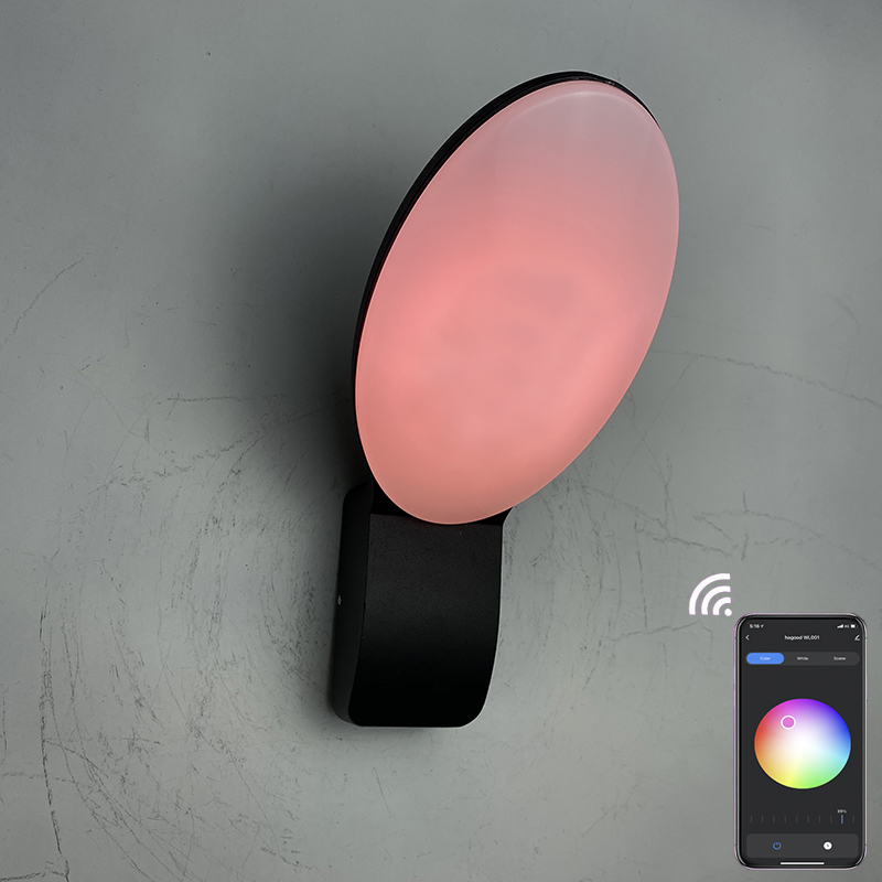9W Smart Wandleuchte Intelligente Lampen LED-Licht App-Steuerung LED-Licht App-Steuerung App-gesteuerte Beleuchtung Tuya App Außenwandleuchte Handy-Fernbedienung Wandleuchte