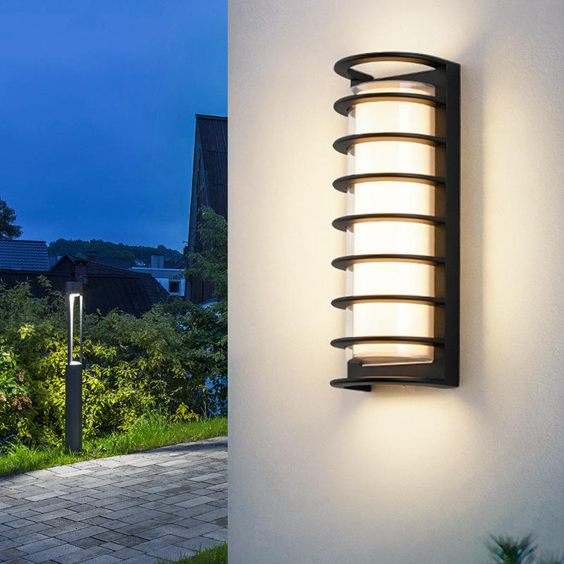 Quadratische runde Acryl-LED-Wandleuchte für den Außenbereich, Villa, Hof, Außenwandleuchte, Treppe, Gang, Korridor, Lampe, Balkon, Wandleuchten