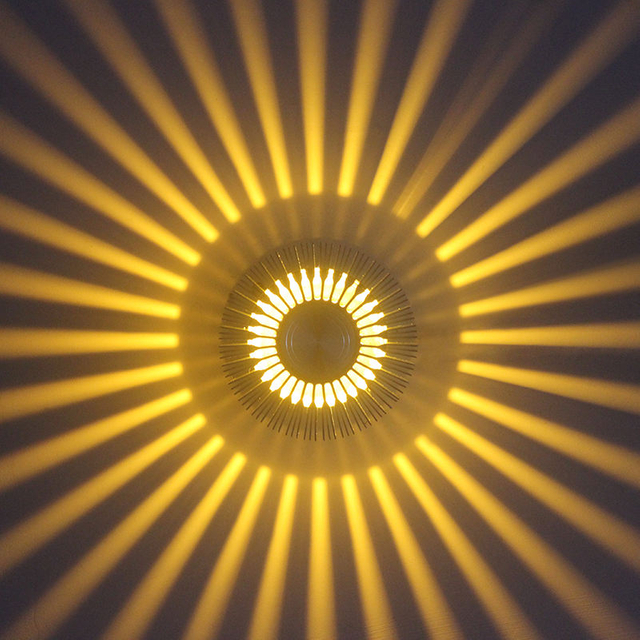3W Sonnenblumen-Wandleuchte, eingebettetes RGB mit Controller für Innen-Hotel-Dekorationswandleuchte